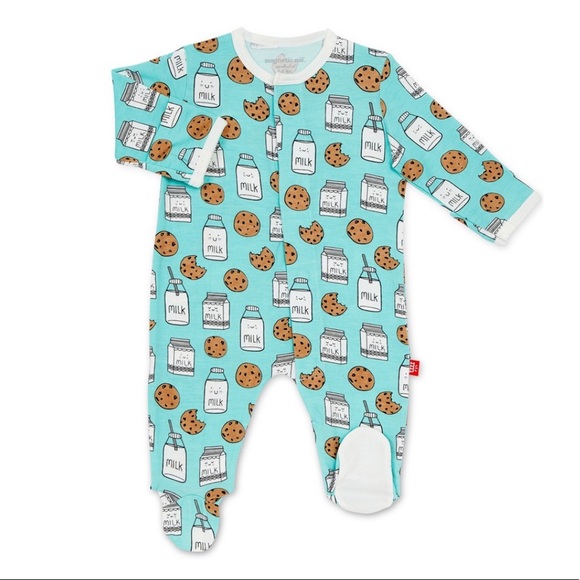 milk and cookies baby pajamas